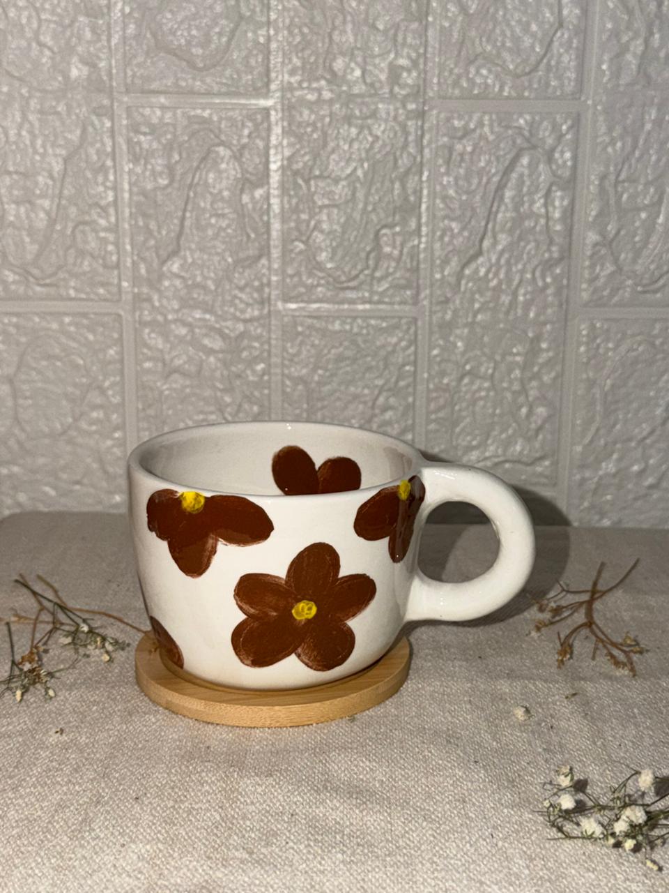 Mocha Flower Mug