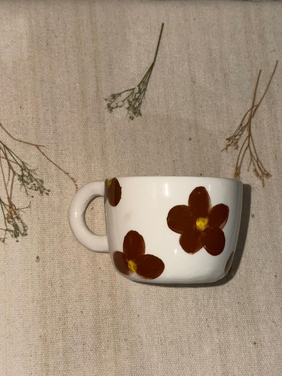 Mocha Flower Mug